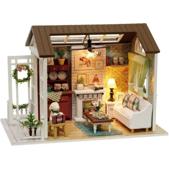Wizardi Miniature Roombox Christmas Eve Dollhouse Kit {1}
