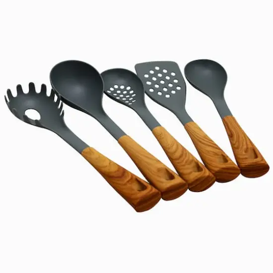 Oster Everwood Nylon & Wood Inspired Handles Kitchen Tool Set, 5ct. {1}