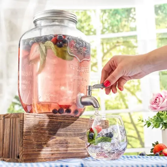 JoyJolt&reg; 1 gal. Glass Drink Dispenser {5}