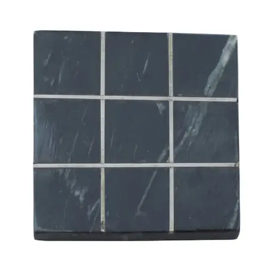 Black Marble & Aluminum Contemporary Tic-Tac-Toe Game Set {7}