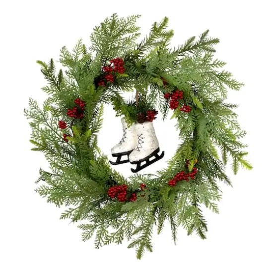 22" Winter Skates Wreath {1}