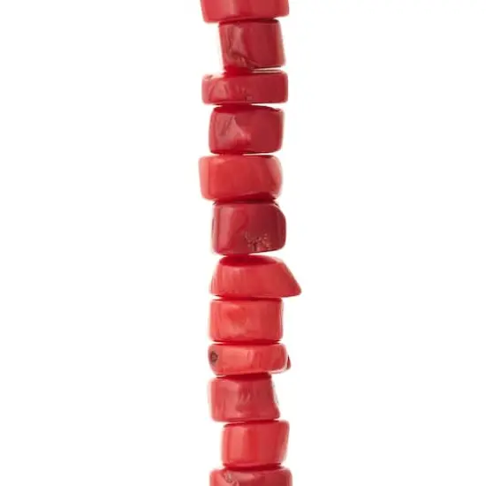 Red Dyed Bamboo Coral Tube Beads, 10mm by Bead Landing&trade; {1}