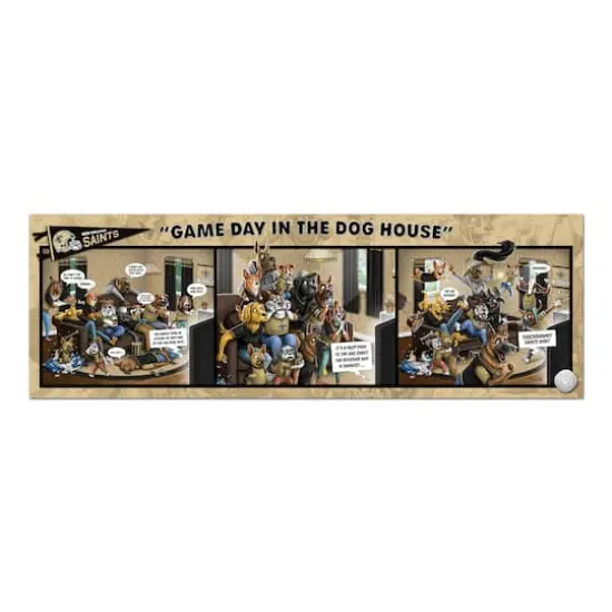 NFL Game Day in the Dog House 1,000 Piece Puzzle New Orleans Saints {4}