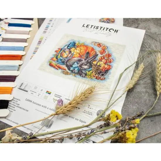 LetiStitch Autumn with a Rabbit Counted Cross Stitch Kit {8}