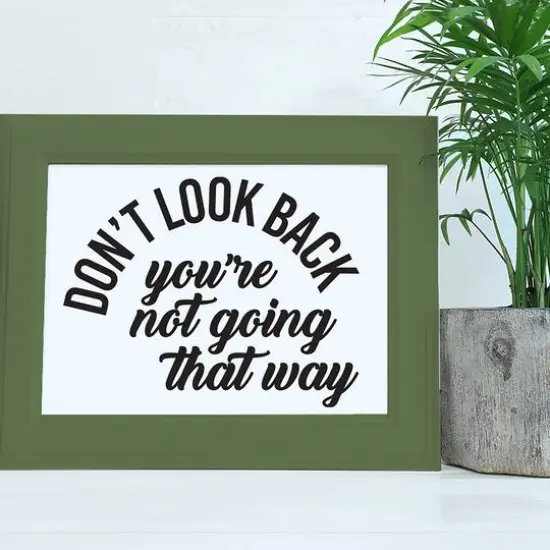 Leisure Arts&reg; Vinyl Don't Look Back Black Wall Decal {3}