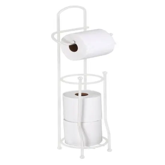 Bath Bliss Toilet Paper Holder & Dispenser White {1}