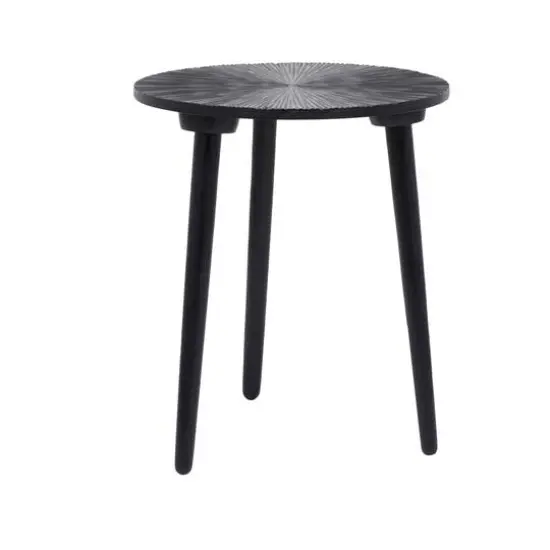 Black Mango Wood Contemporary Accent Table, 21" x 17" x 17" {4}