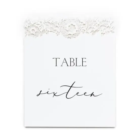 Hortense B. Hewitt Co. Numbers 11-20 Floral Laser Cut Table Number Cards {1}