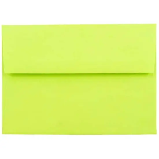 JAM Paper A6 Colored Invitation Envelopes, 50ct. Ultra Lime Green {1}