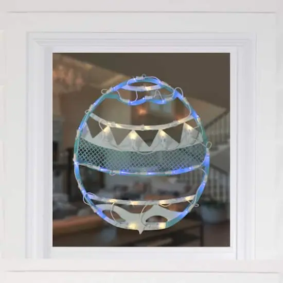 17" LED Blue Easter Egg Spring Window Silhouette Decoration {4}