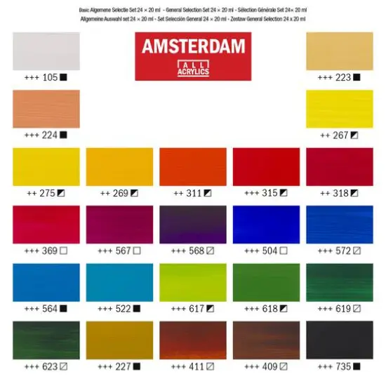 Amsterdam Standard24 Color Acrylic Paint Set  {6}