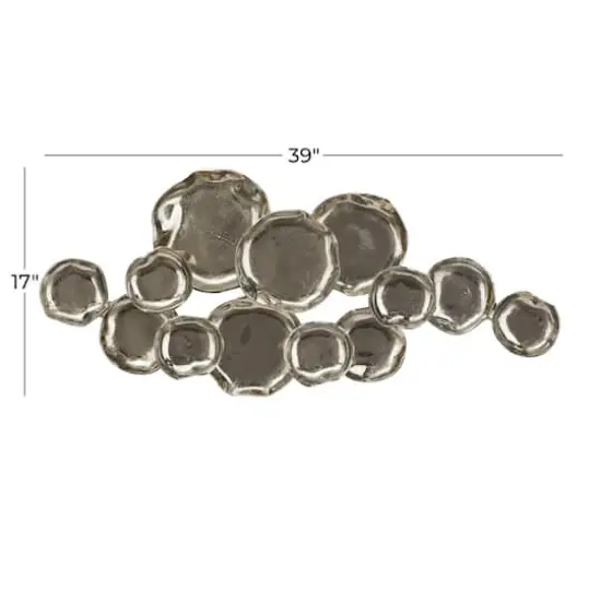 Silver Contemporary Abstract Wall Decor, 39" x 3" x 17" {6}