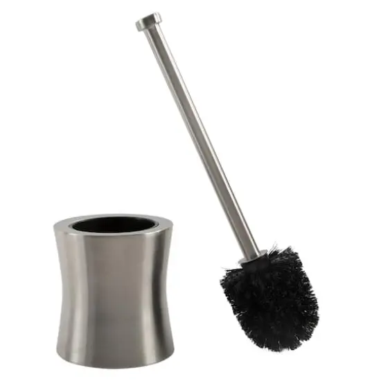 Bath Bliss Hour Glass Shaped Stainless Steel Toilet Brush & Holder {3}