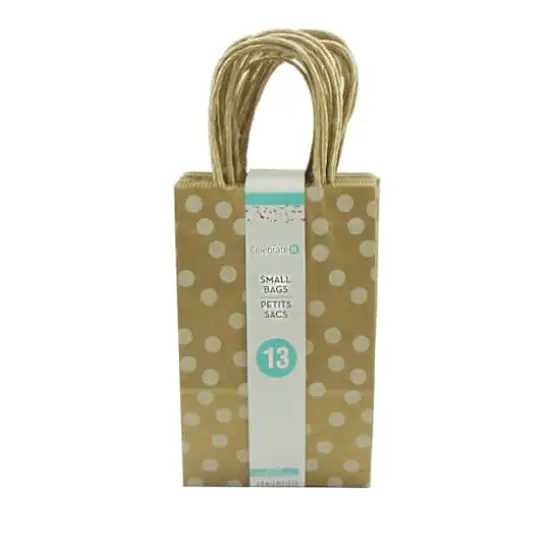  Small Kraft Dots & Stripes Paper Bag Value Pack by Celebrate It&trade;  {5}