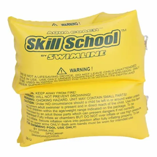 Swim Central Inflatable Yellow Swimming Pool Arm Floats Set {4}