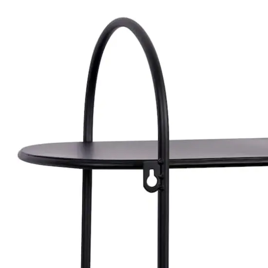 Black Iron Modern Wall Shelves, 28" x 28" x 8" {5}