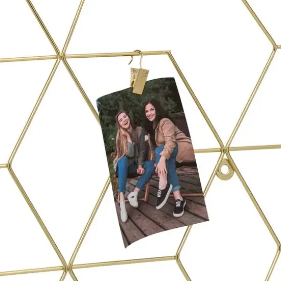 Honey Can Do Gold Hanging Photo Display Holder with Clips {6}
