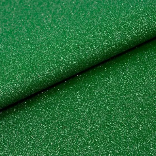 SINGER Solid Glitter Cotton Fabric Green {3}