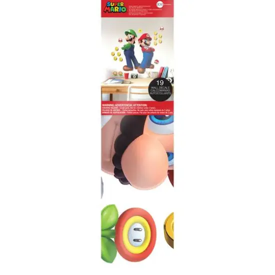 RoomMates Super Mario Luigi & Mario Giant Peel & Stick Wall Decals {9}