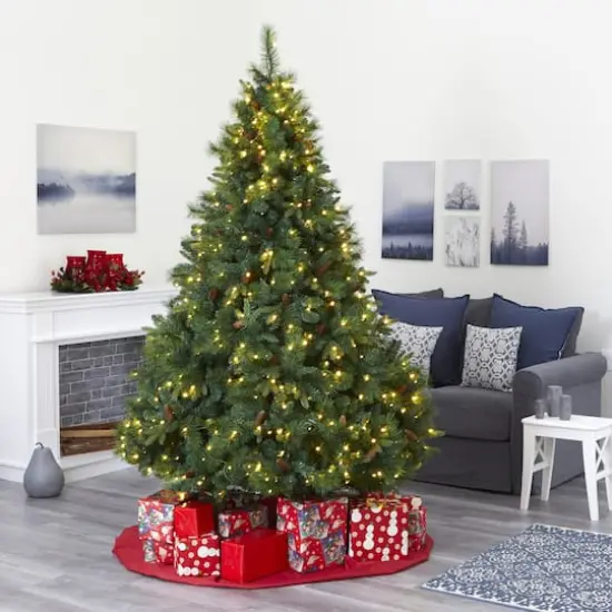 7.5ft. Pre-Lit West Virginia Mixed Pine Artificial Christmas Tree, Clear Lights {3}