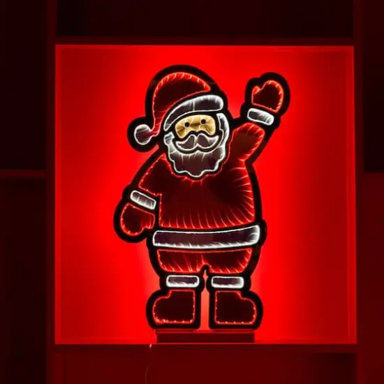 22.5" Waving Santa Ekko Light Display {4}