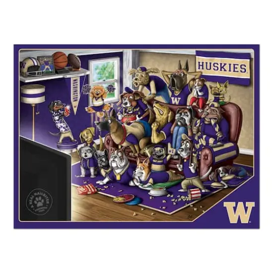 College Football Purebred Fans A Real Nailbiter 500 Piece Puzzle Washington Huskies {5}