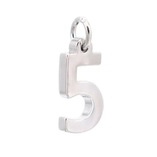 Sterling Silver Number Charm by Bead Landing&trade; 5 {4}