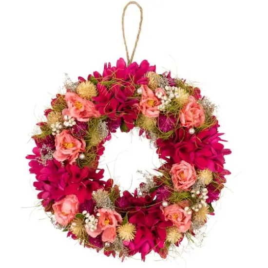 12.5" Mixed Floral & Berries Artificial Spring Wreath {1}