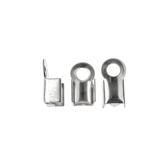 9mm Stainless Steel Folding End Crimps by Bead Landing&trade; {3}