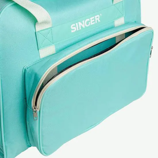 SINGER&reg; Teal Universal Canvas Tote Bag {3}