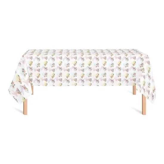 Pastel Floral Rabbits 58" x 102" Tablecloth {3}