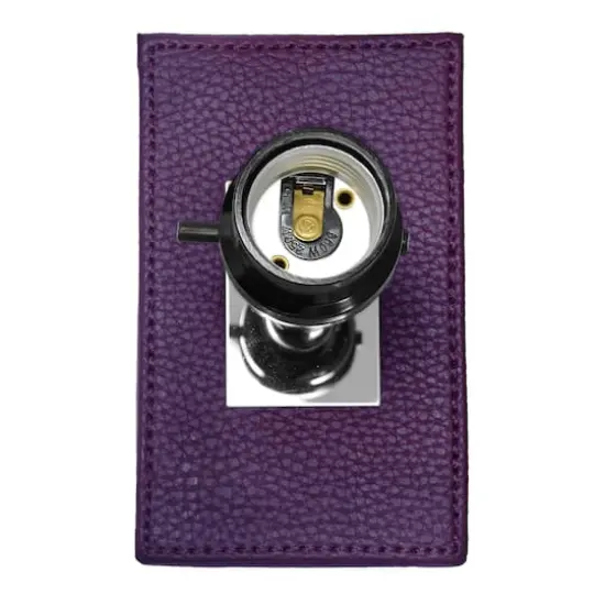 Lalia Home Lexington 21" Leather Table Lamp with USB Charging Port Eggplant Purple {11}