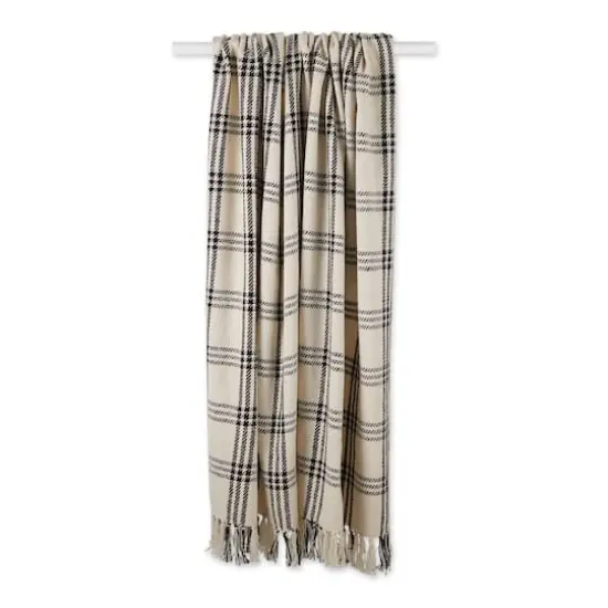 DII&reg; Black Modern Farmhouse Plaid Throw {5}