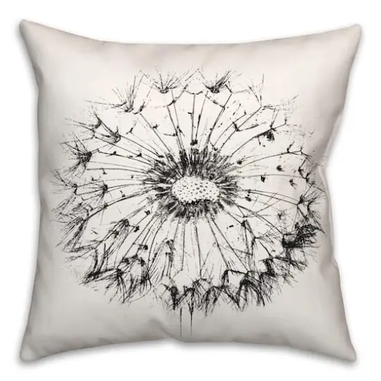 18" Sketchy Dandelion Indoor/Outdoor Pillow {4}