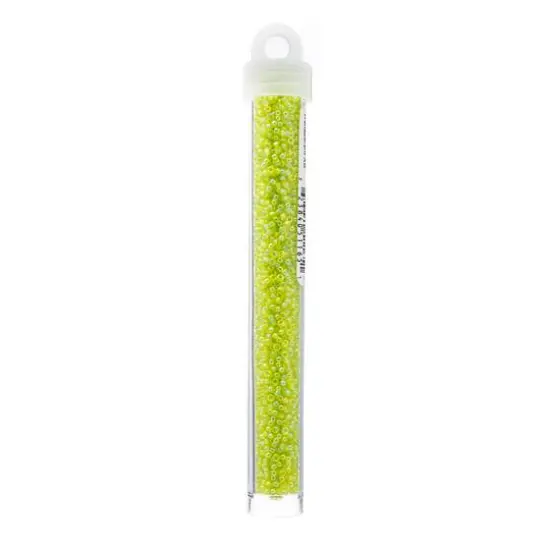 Miyuki&reg; 11/0 Glass Seed Beads, 22g Chartreuse Transparent AB {3}