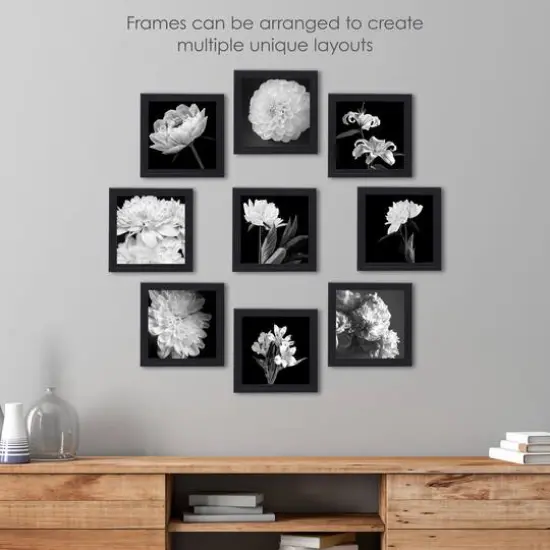 Melannco 9 Pack Black 8" x 8" Wall Frames {3}