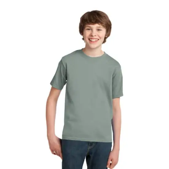Port & Company&reg; Stonewashed Youth Essential T-Shirt Stonewashed Green {4}