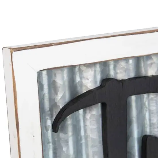 27.5" Silver "Trick or Treat" Halloween Wood Wall Sign {5}