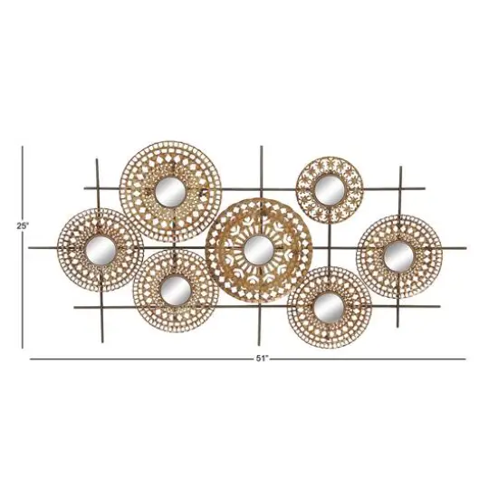 Brown Modern Ornamental Metal Wall Decoration {6}