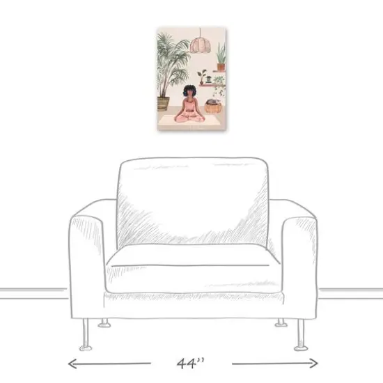 Serene Yoga Scene I 12" x 18" Canvas Wall Art {6}