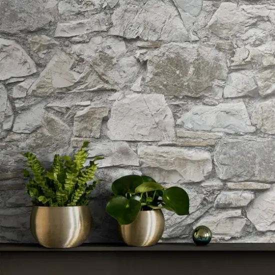 Surface Style Stone's Throw Peel & Stick Wallpaper Flax {7}