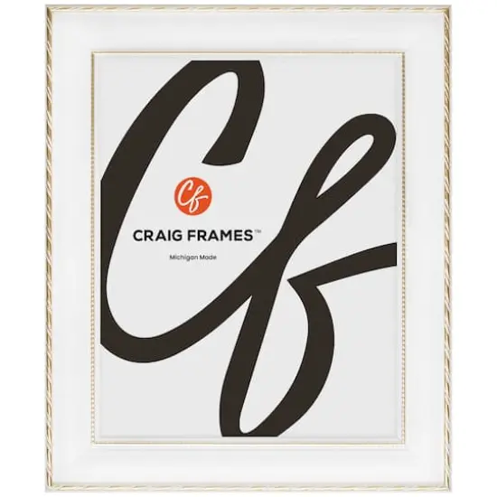4 Pack: Craig Frames Victoria White and Gold Picture Frame {3}