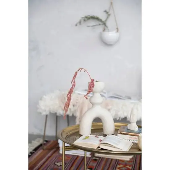 Hello Honey&reg; Bloomingville 12.5" Ivory Sculptural Arched Stoneware Vase {7}