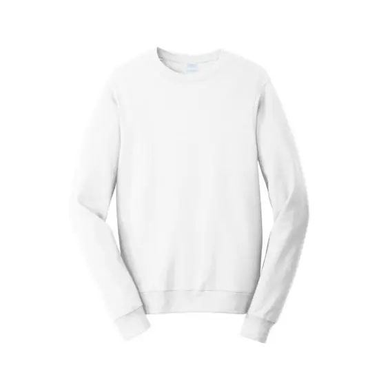 Port & Company&reg; Fan Favorite&trade; Fleece Crewneck Sweatshirt White {1}