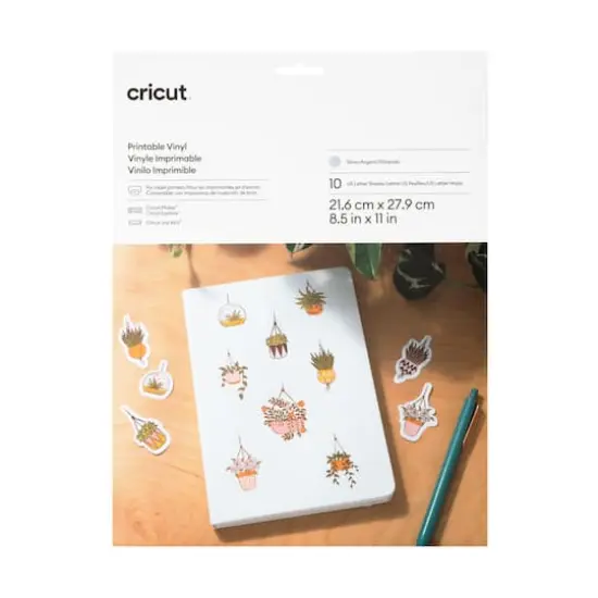 Cricut&reg; Silver Printable Vinyl, 10ct. {1}