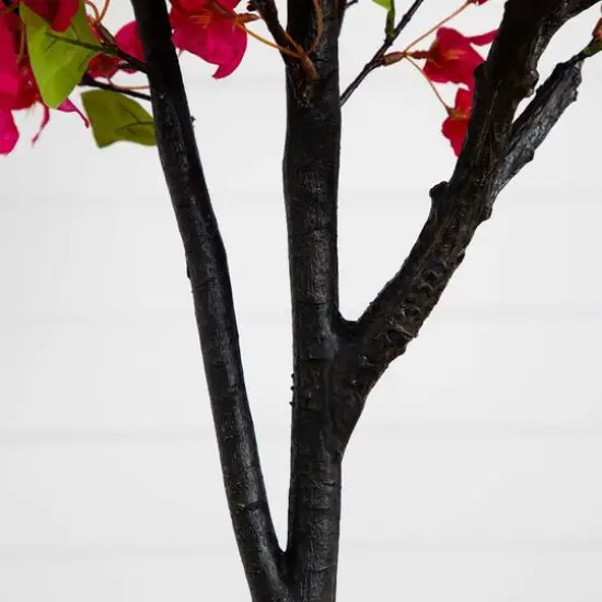 6ft. Bougainvillea Tree with White Decorative Planter {4}