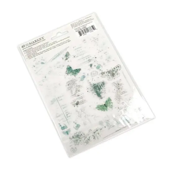 49 And Market Essential Textblends Rub-On Transfers Lagoon {4}