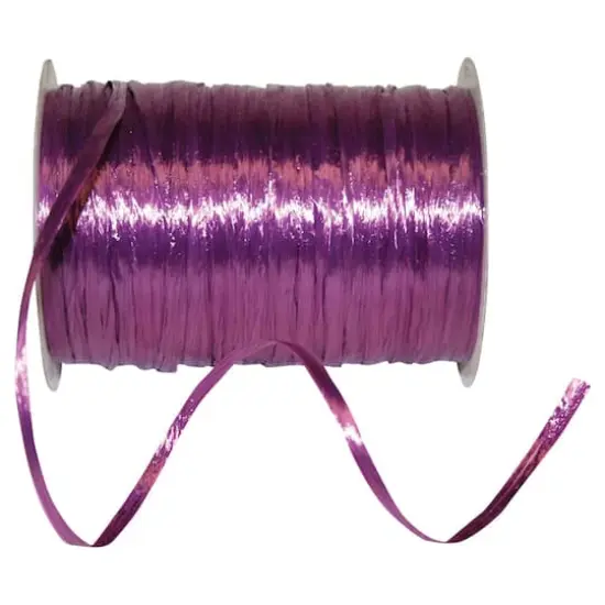 JAM Paper 1/4" Raffia Pearl Ribbon Plum {1}