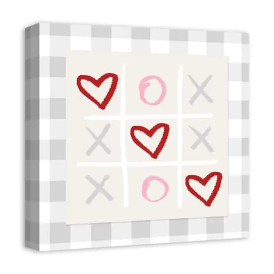 Tic Tac Toe Love Canvas Wall Art {3}