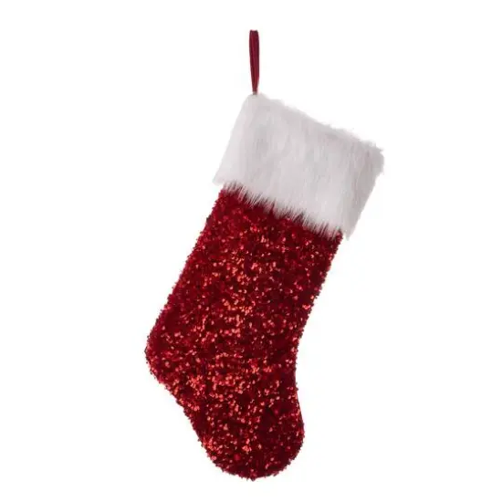 Glitzhome&reg; 21" Red Sequin Christmas Stocking, 2ct. {4}
